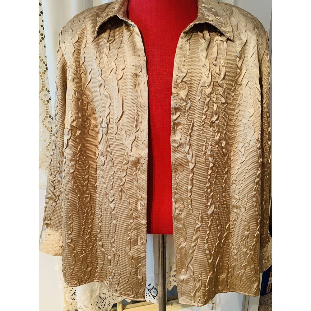 Beautiful Plus Size Gold Long Sleeve With Cami.. Maggie Barnes